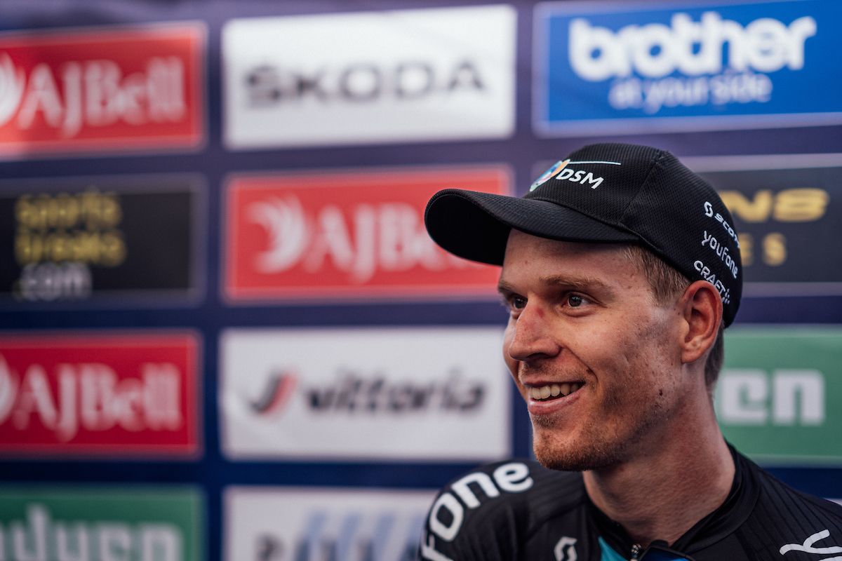Picture by Zac Williams/SWpix.com- 5/09/2022 - Cycling - 2022 AJ Bell Tour of Britain - Stage 2 - Harwick to Duns, Scotland - Cees Bol, Team DSM, wins the stage.