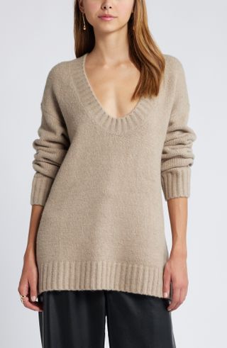 Open Edit, Oversize V-Neck Sweater