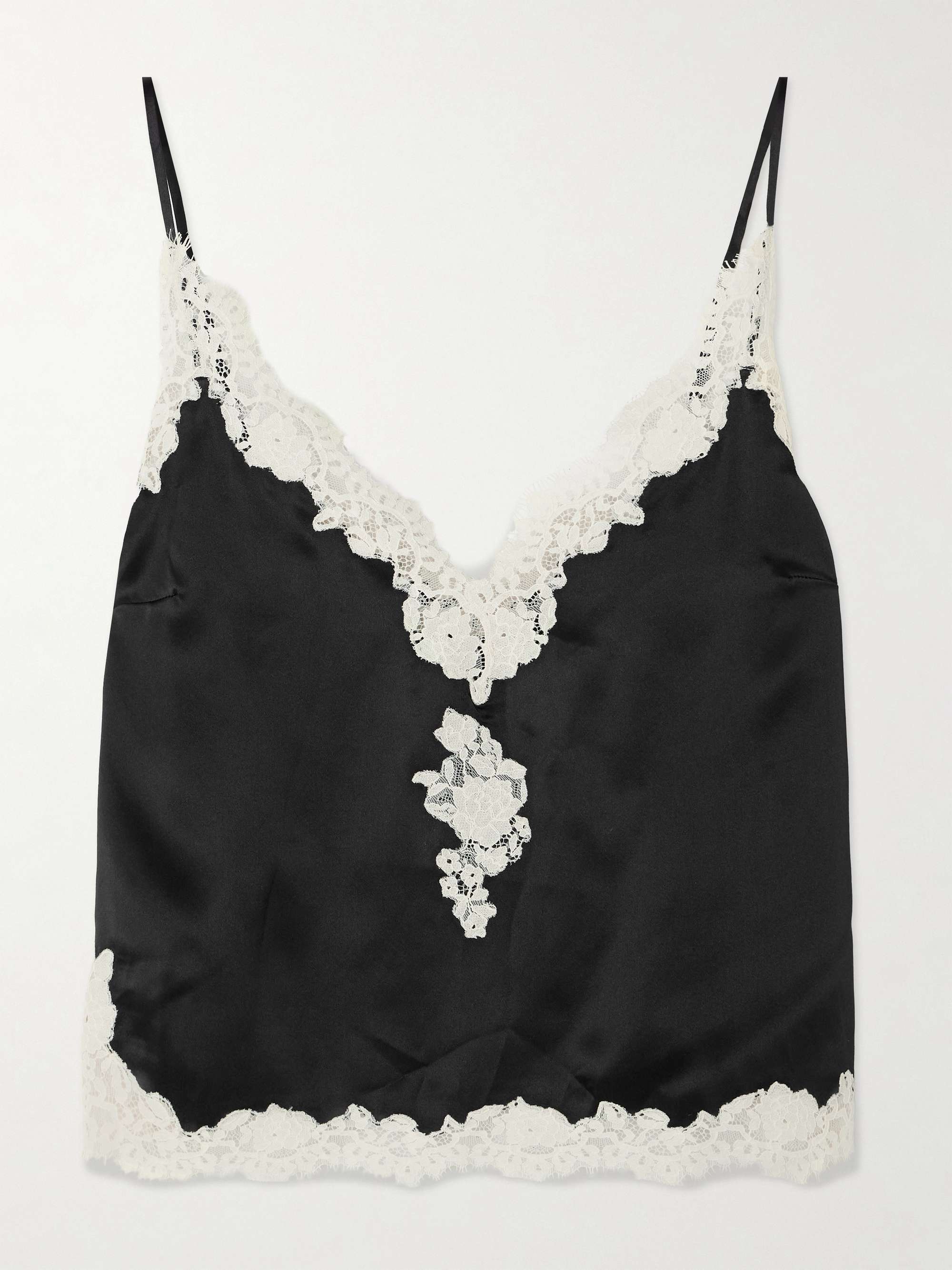 Kira Corded Lace-Trimmed Silk-Satin Camisole