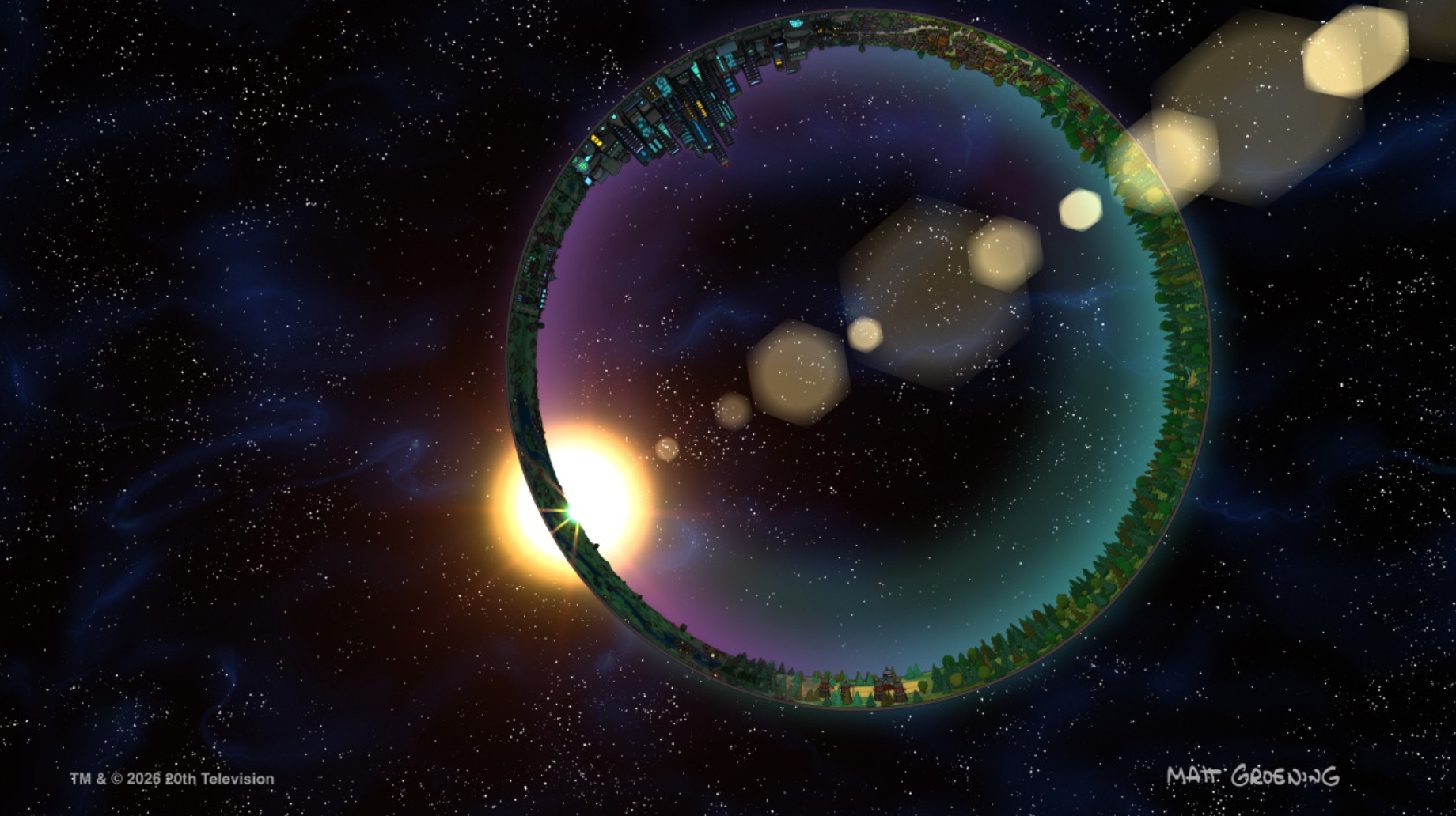 a ring world in space from an animated sci-fi show