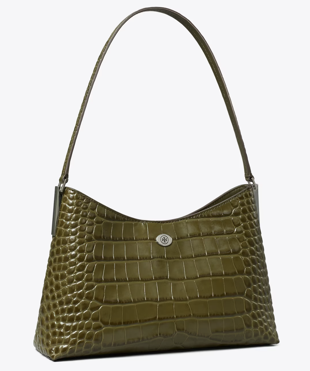 Tory Burch, Small Robinson Croc-Embossed Shoulder Bag