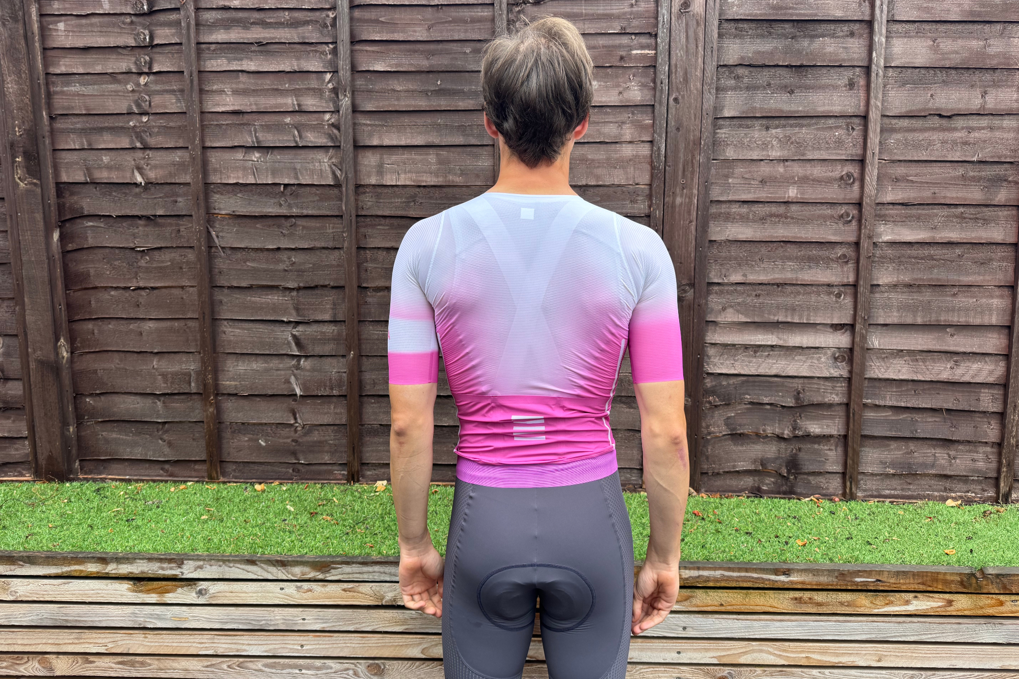 Rapha Ghost Jersey from the rear