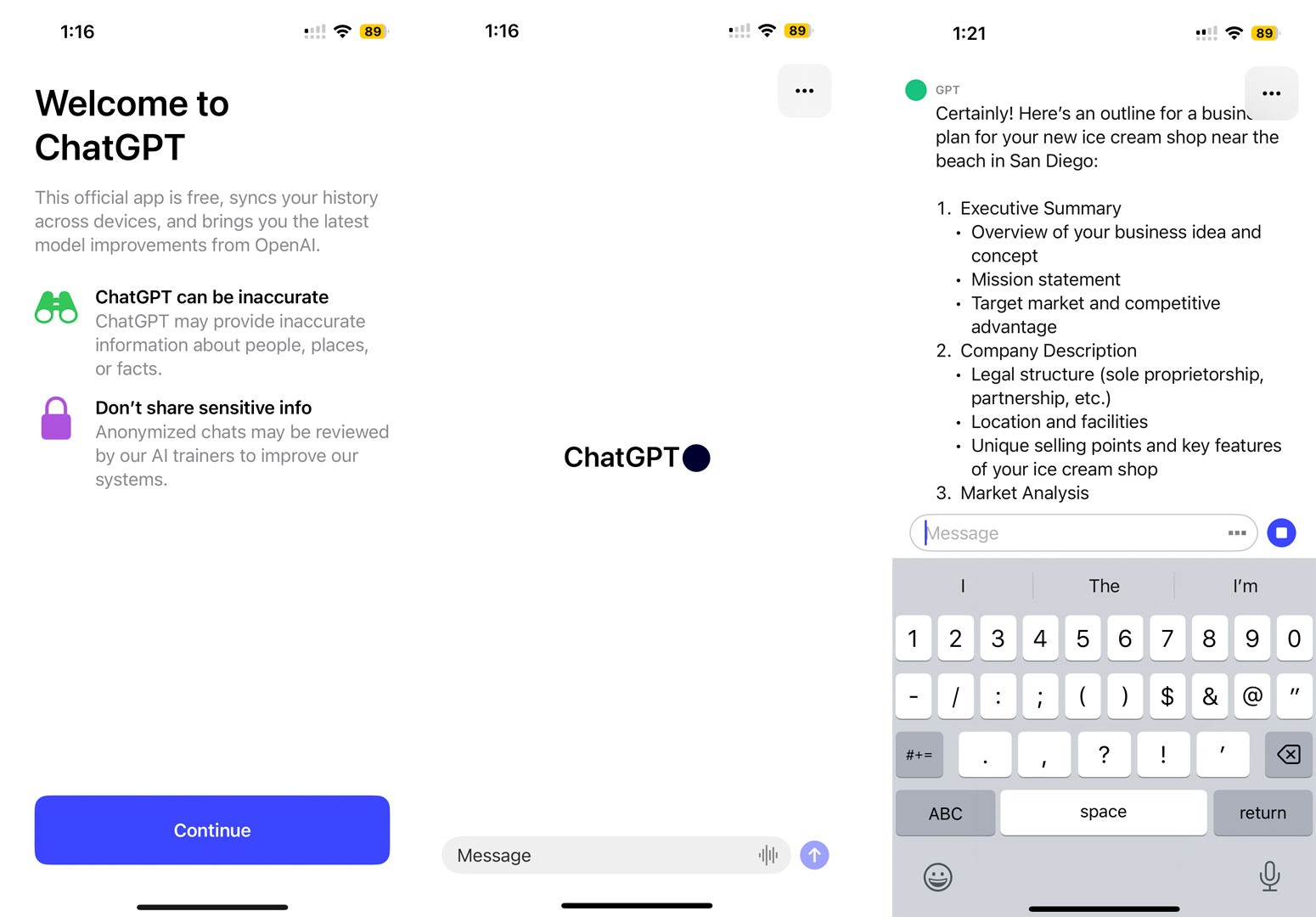 ChatGPT на iOS