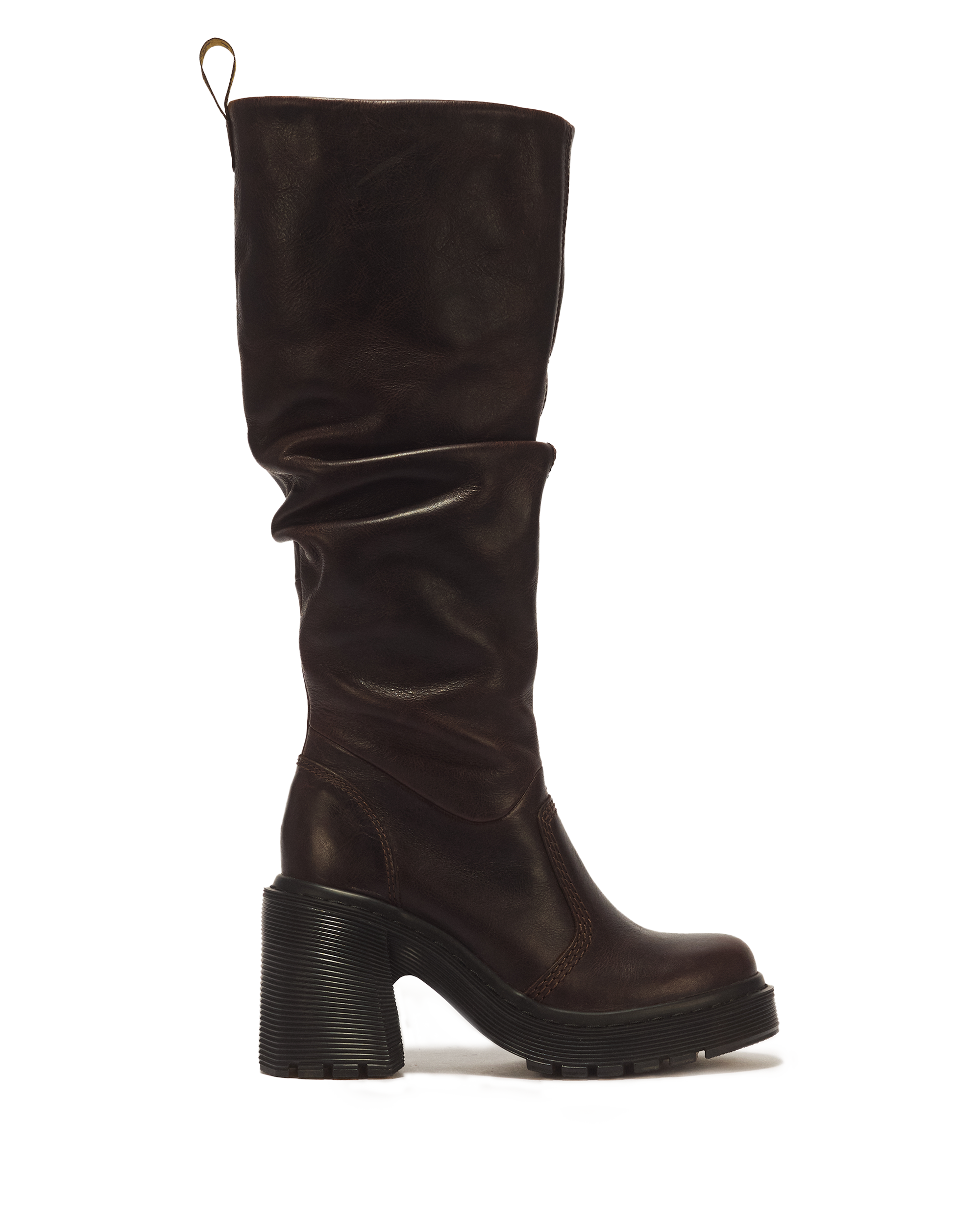 Kasey Kinsley Leather Knee High Heeled Boots &amp;mdash; 5