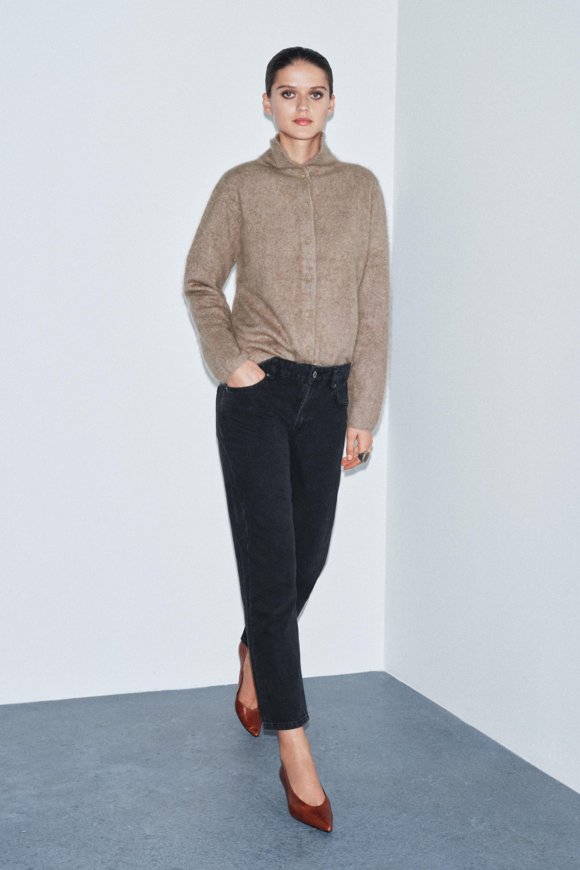 Zw Collection Cigarette Mid-Waist Jeans