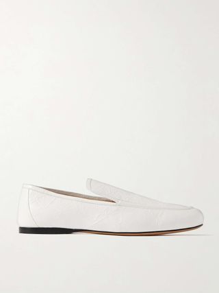 Alessio Crinkled-Leather Loafers