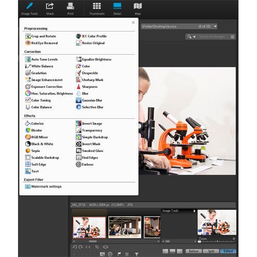 StudioLine Photo Classic has a variety of standard and advanced image tools.