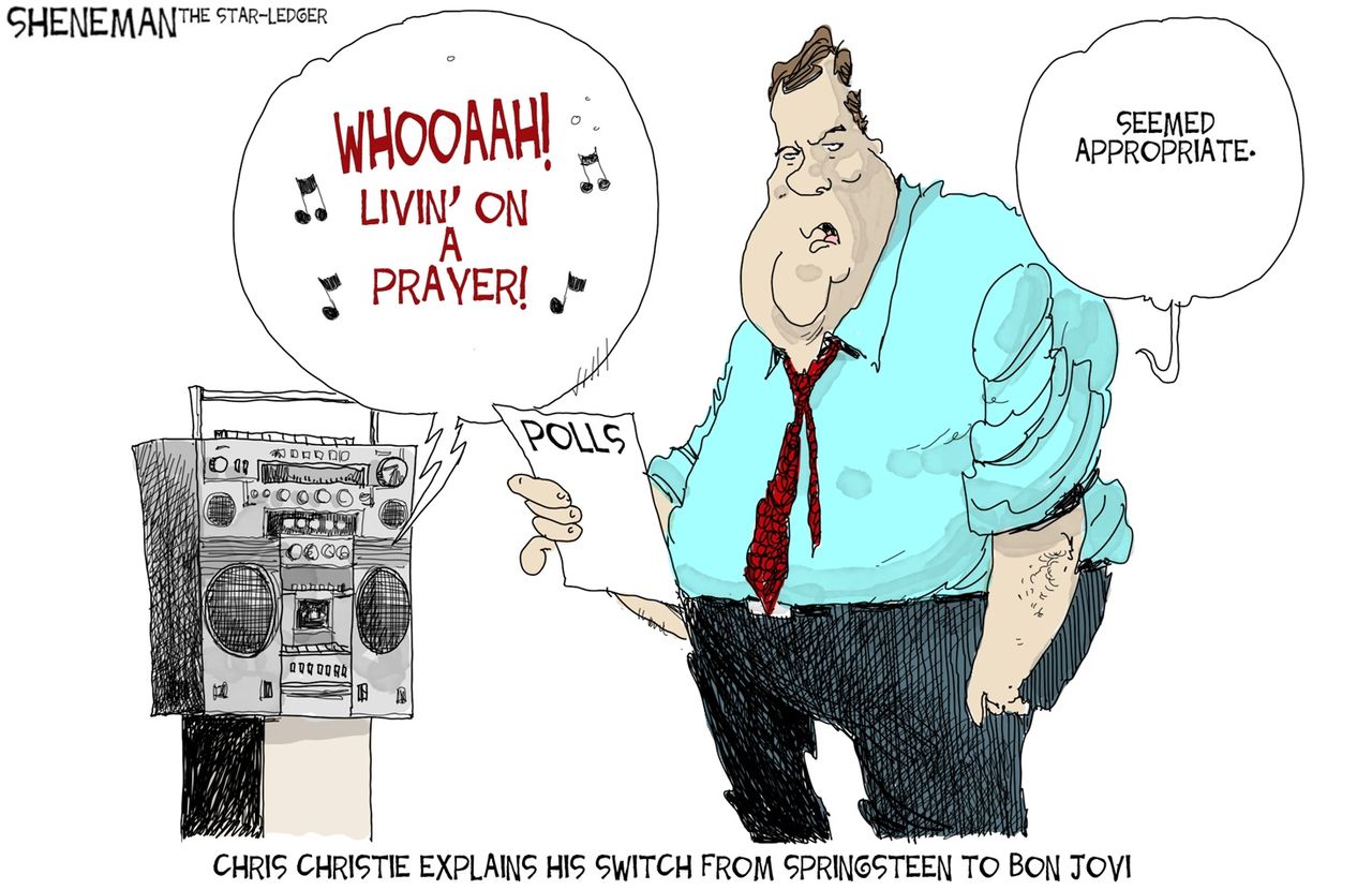 Political cartoon U.S. Chris Christie 2016