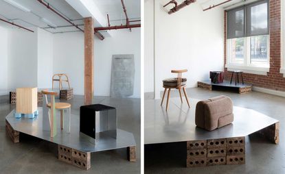 Furniture on display by Bay Area designers