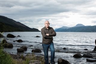 Neil Gemmell, who led the New Zealand team that carried out the environmental DNA study, on the shores of Loch Ness in the Scottish Highlands.