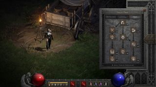 Diablo II: Resurrected equipment menu