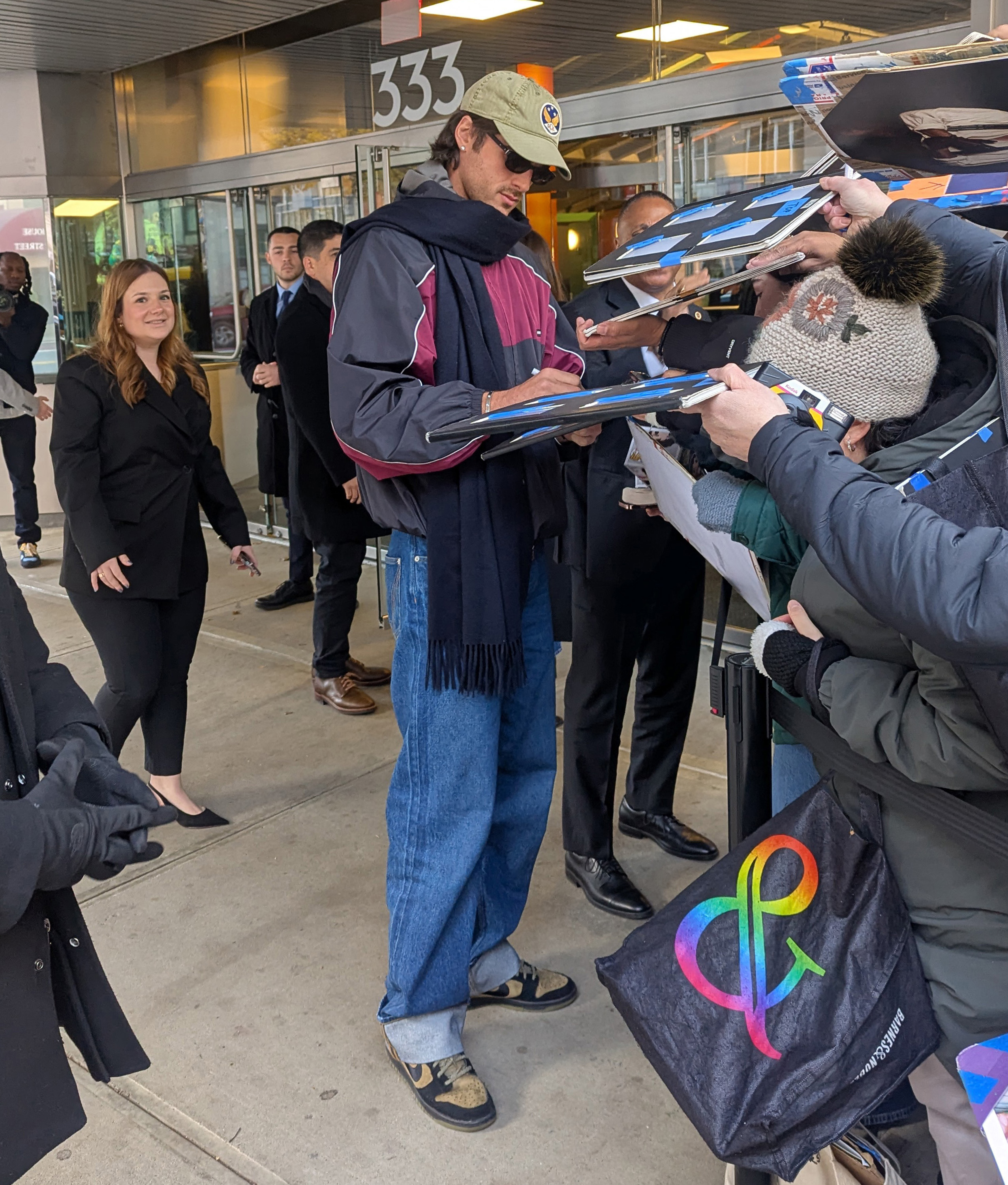 Jacob Elordi street style in December in New York