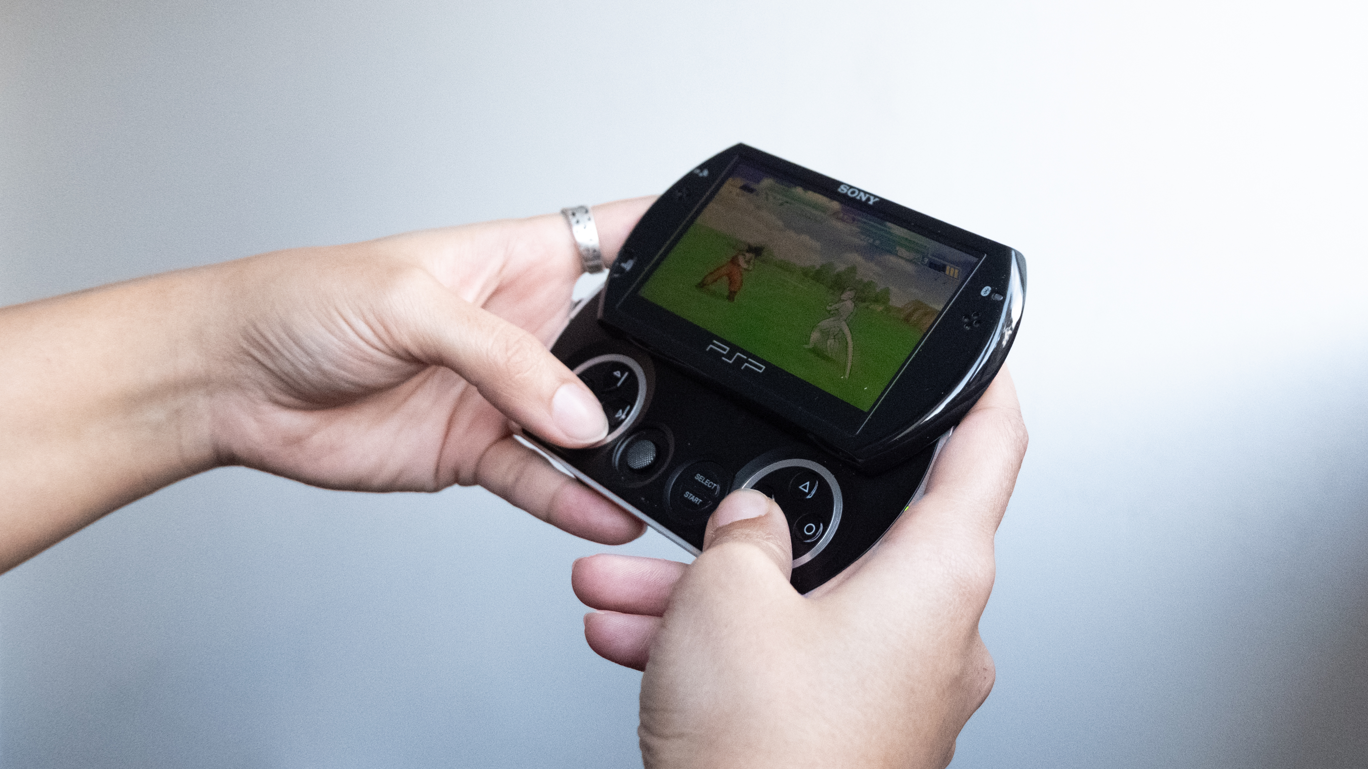 A black PSP Go