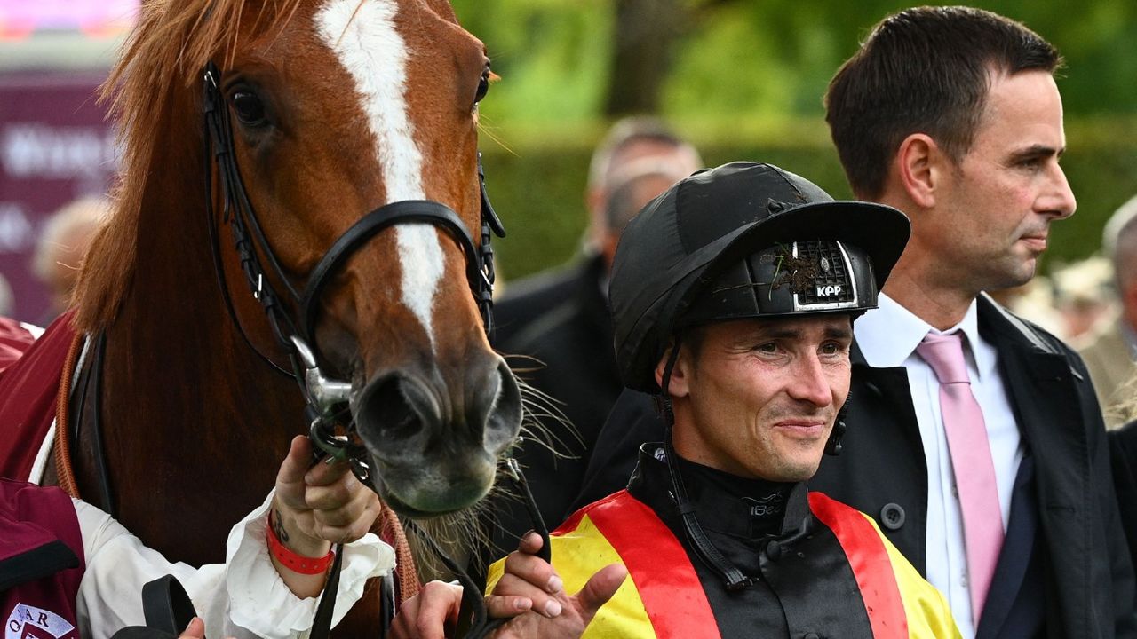 Arc winner Torquator Tasso and jockey Rene Piechulek 