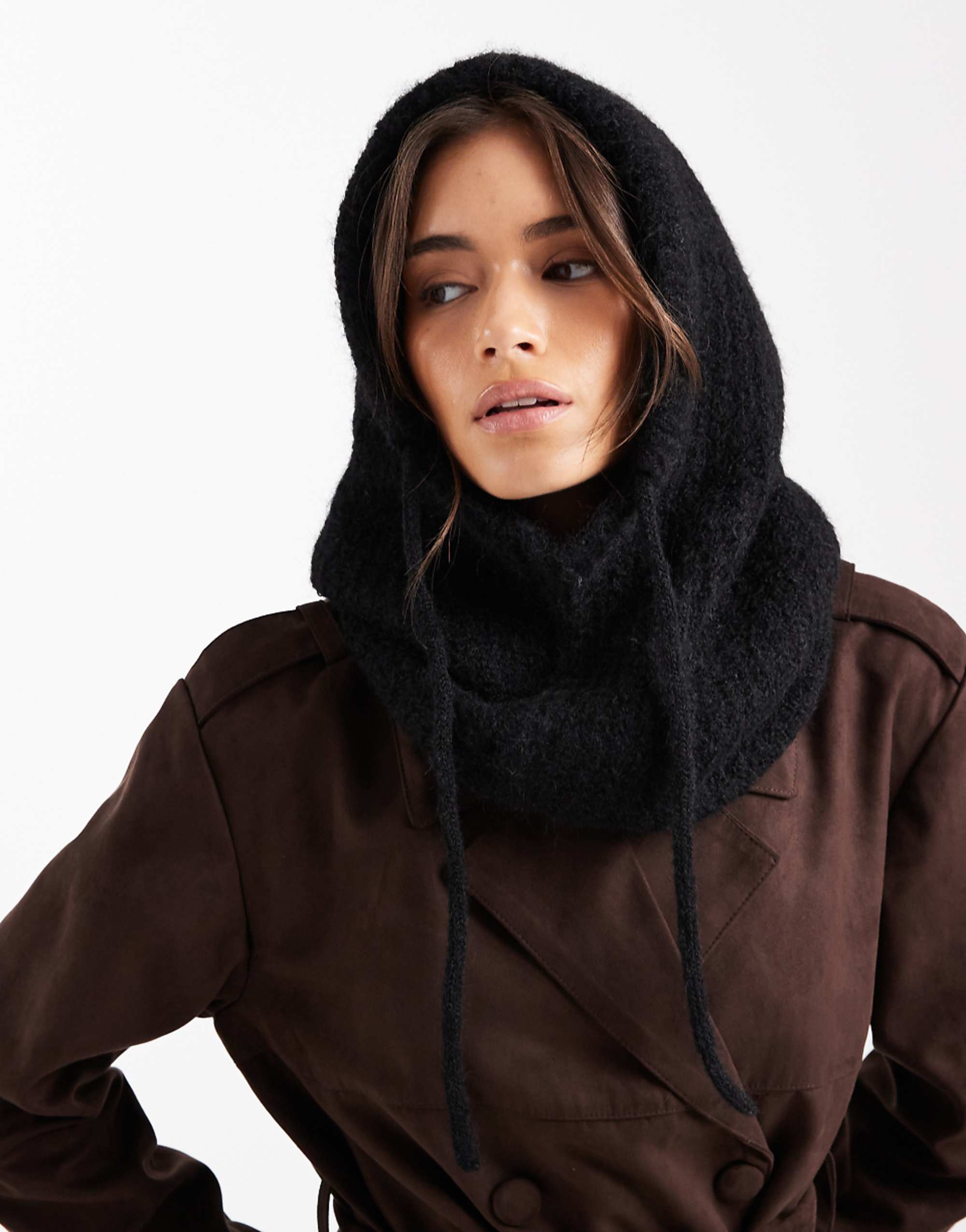 Only Knitted Bonnet in Black