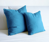 St Bart's linen square pillow case, Rough Linen