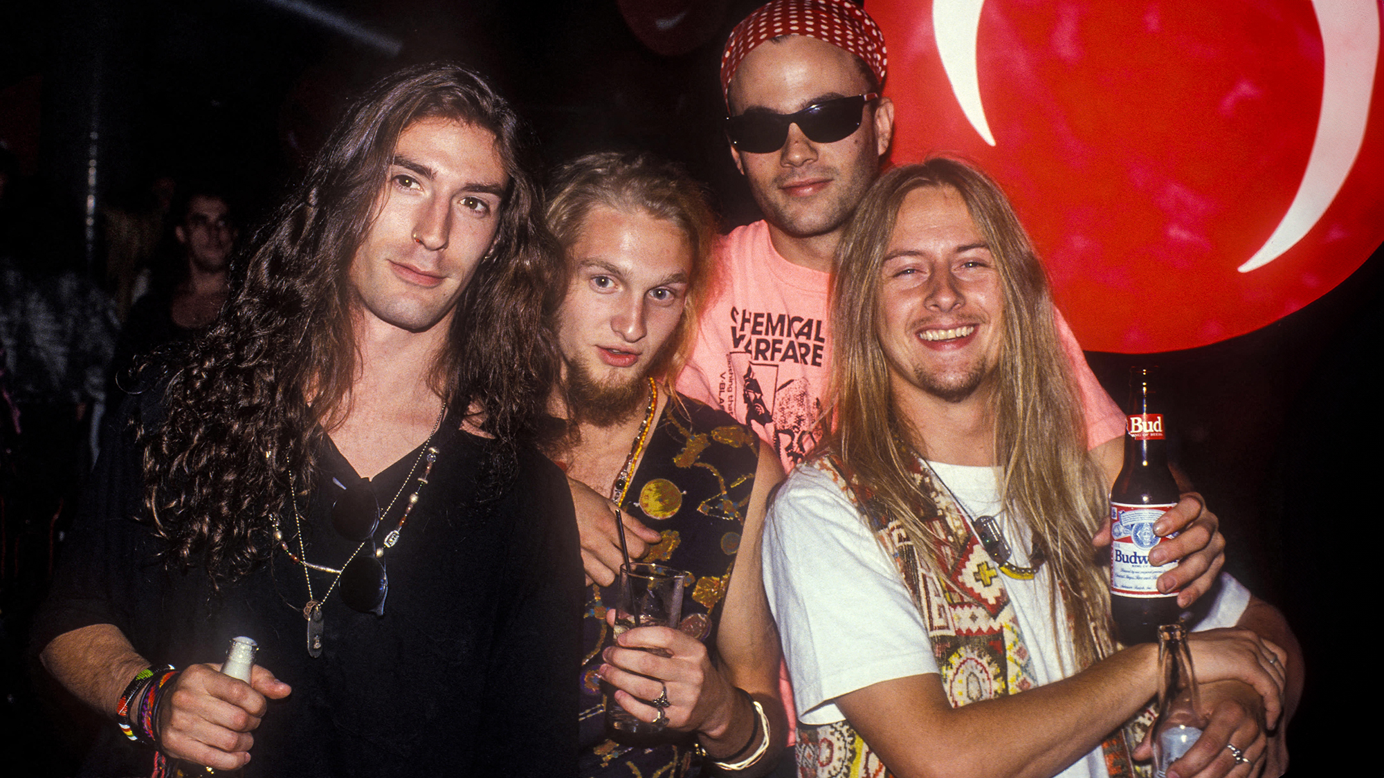 ALICE IN CHAINS photographed at The Sheraton Airport Hotel in Los Angeles, CA USA on September 14, 1990. 