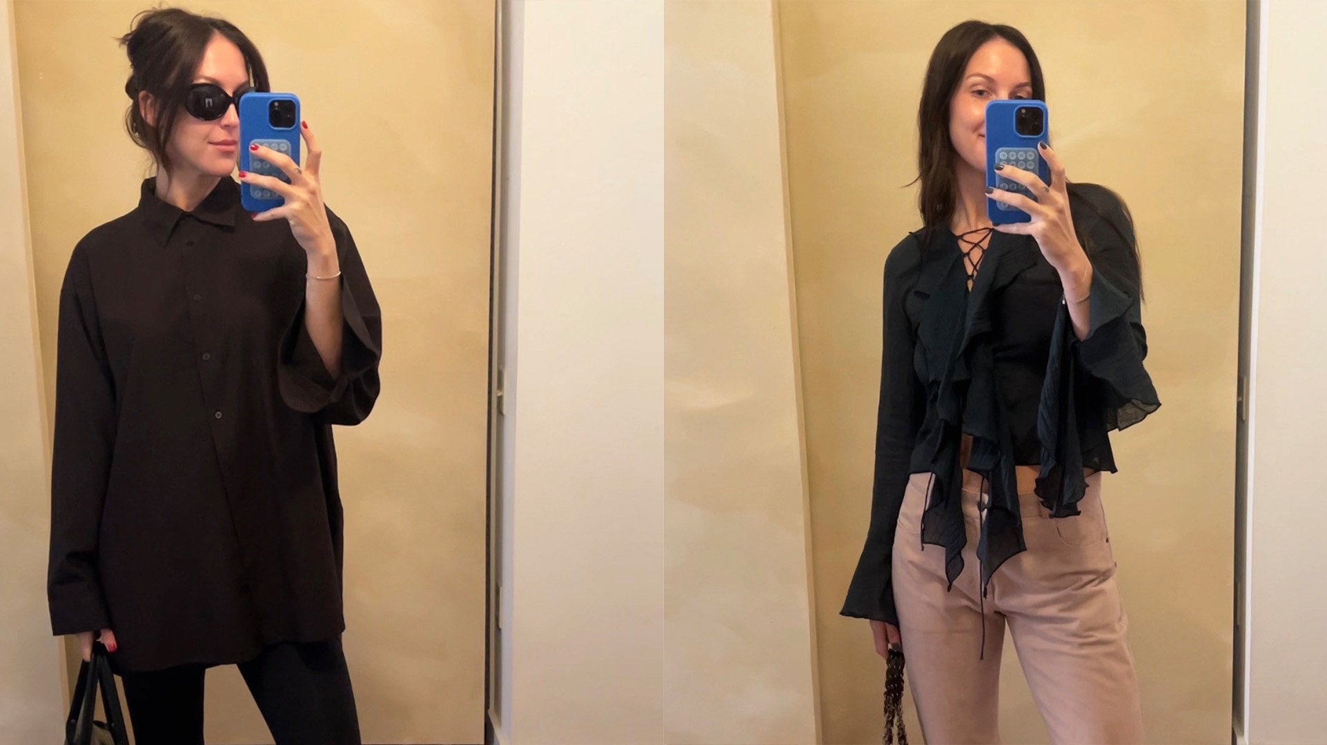 Personal stylist Anna Baldwin modeling pants.