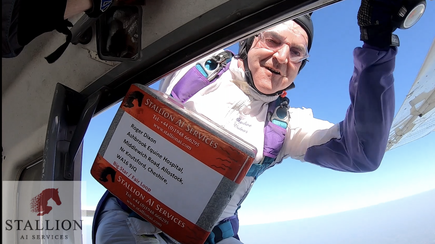Stallion AI Services skydive semen April Fool