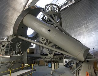 The 200-inch Hale Telescope at Palomar Observatory is used nightly for a wide range of astronomical studies.