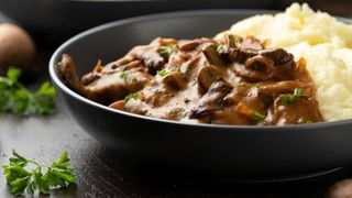 Mushroom stroganoff, one of the meals available on the Rosemary Conley diet plan
