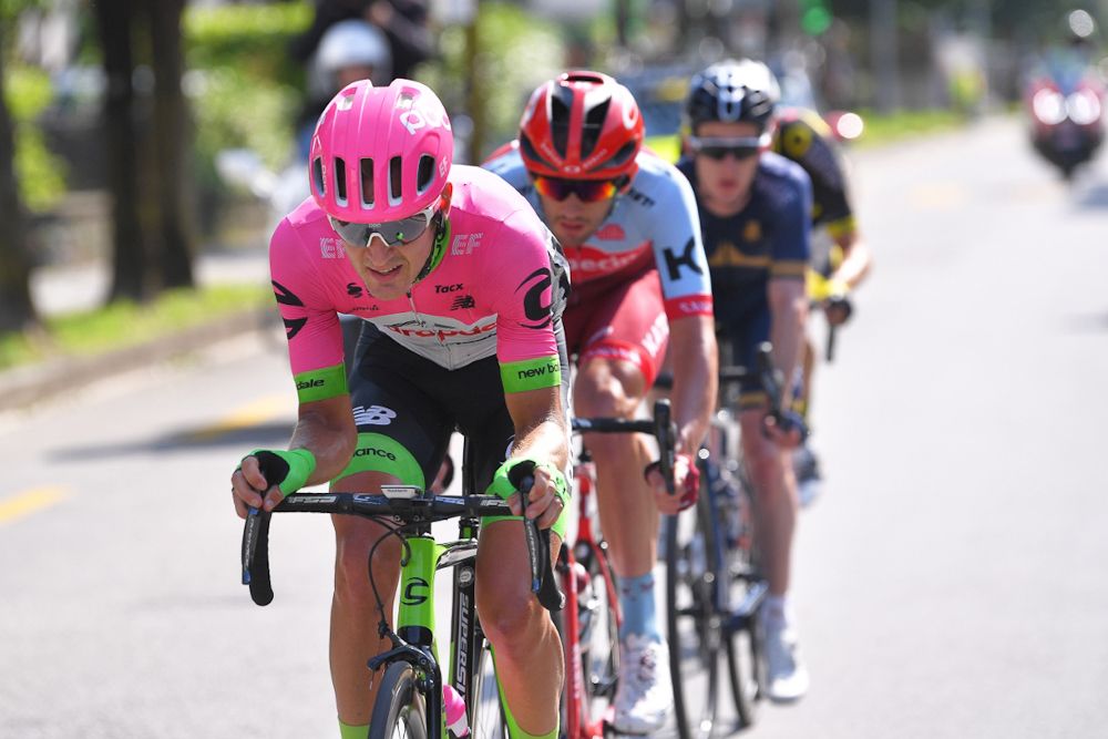 Nathan Brown powers the break during stage 8 at Tour de Suisse