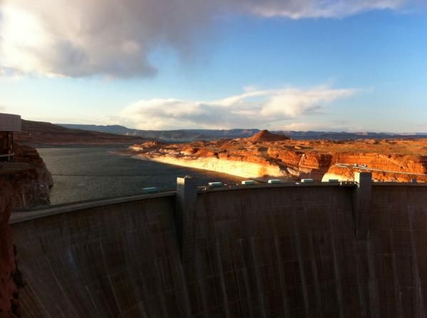 Lake Powell and the Glen Canyon Dam.