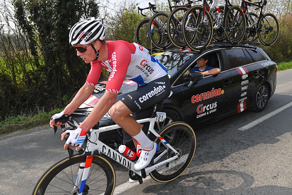Mathieu van der Poel finished 4th at Gent-Wevelgem