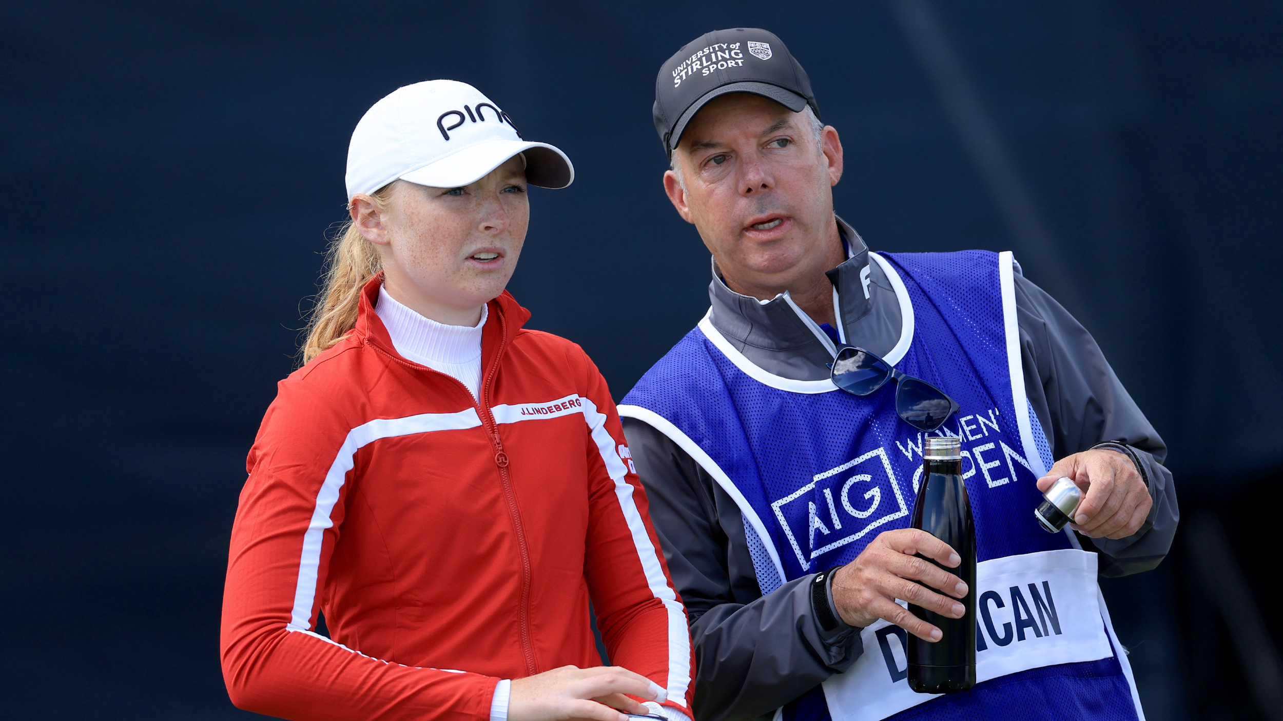 Louise Duncan and Dean Robertson at the AIG Women&#039;s Open