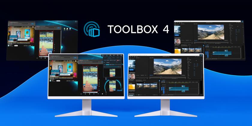 Toolbox 4 graphic with PC screens and a new UI
