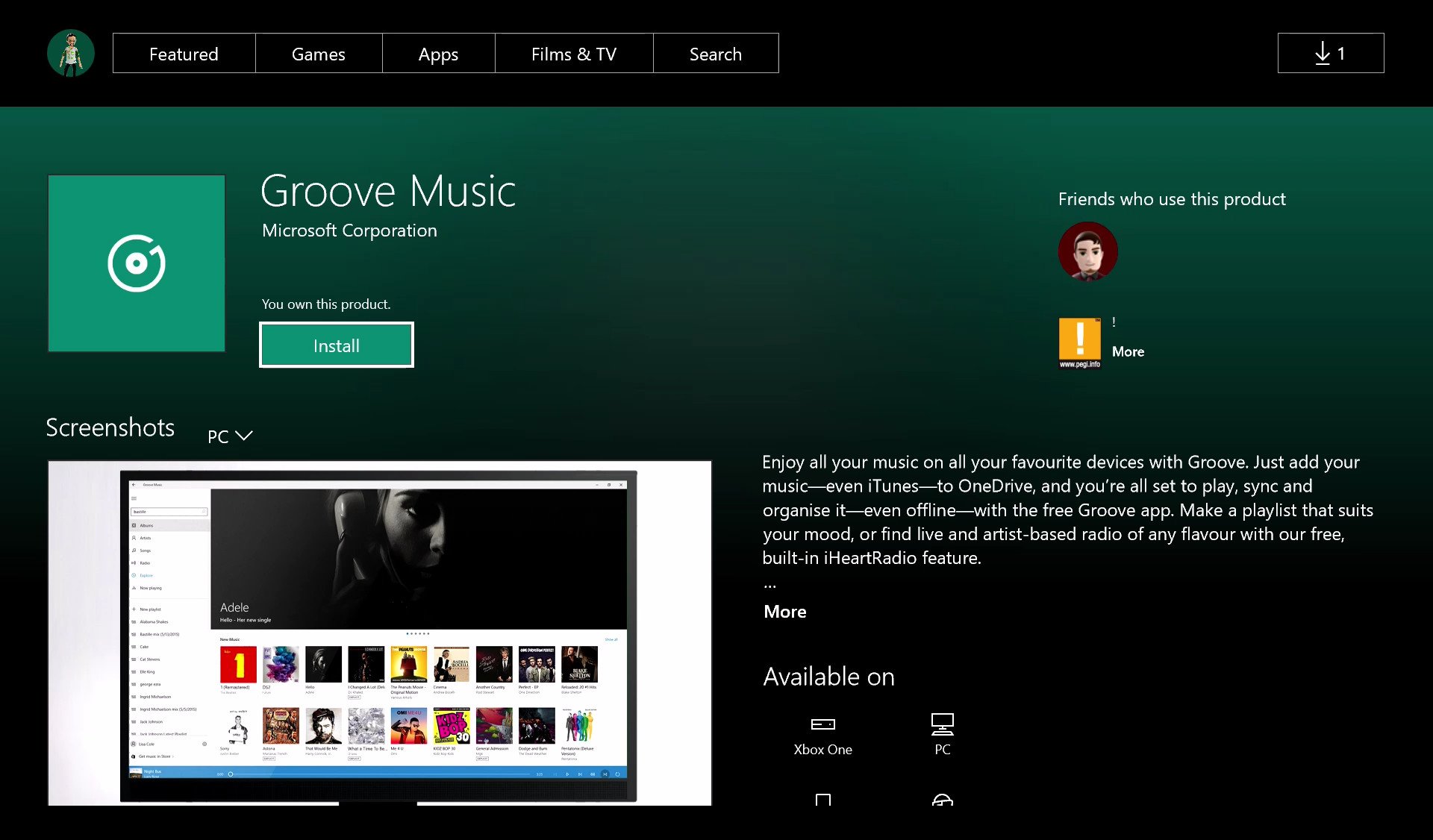 Windows music. Groove Windows 10. Groove Music. Майкрософт Грув. Виндовс на Xbox one.