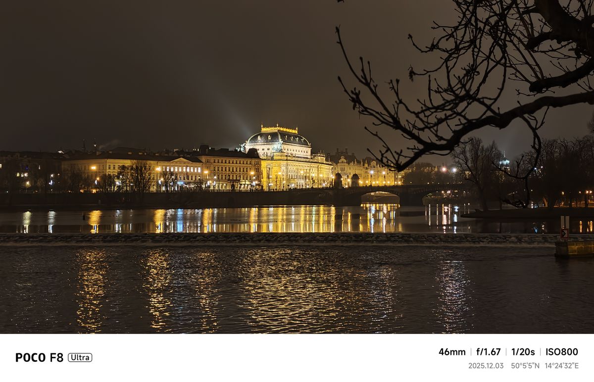 Palace type building shining at night