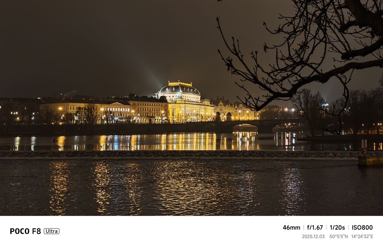 Palace type building shining at night