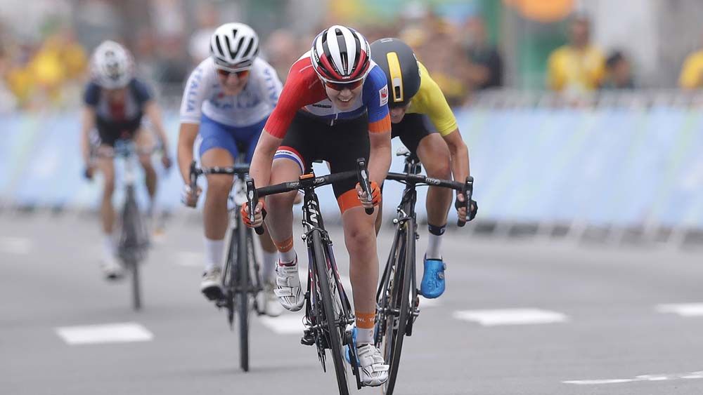 Anna van der Breggen sprints to victory in the Olympic Games elite women's road race shortly after her teammate Annemiek van Vleuten suffered a horrible crash