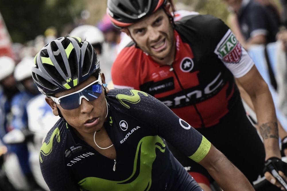 Nairo Quintana early on during stage 12 at the Tour de France