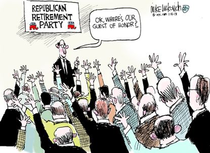 Political cartoon U.S. GOP Congress retirement