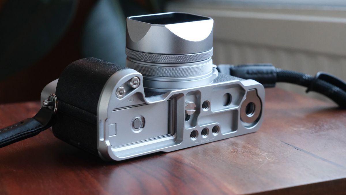 Fujifilm X100VI camera on a wooden table