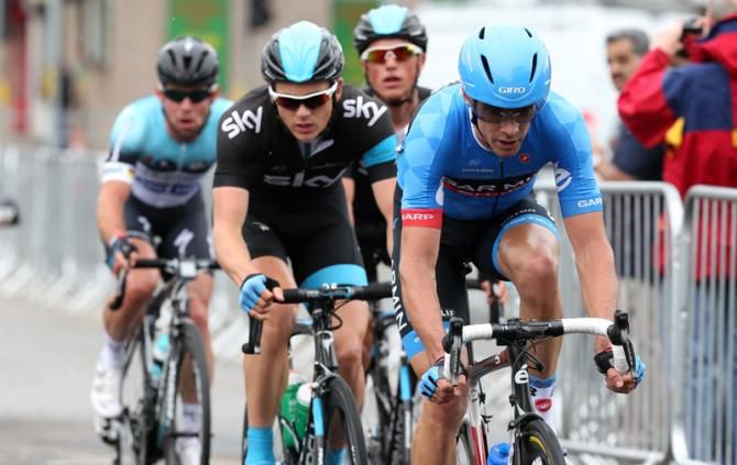 David Millar (Garmin Sharp) leads the chase group with Cavendish along for the ride
