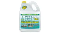 A white and teal green bottle of Oxy Solve Total Outdoor Pressure Washer Cleaner