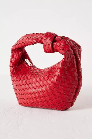 Larissa Woven Faux-Leather Shoulder Bag