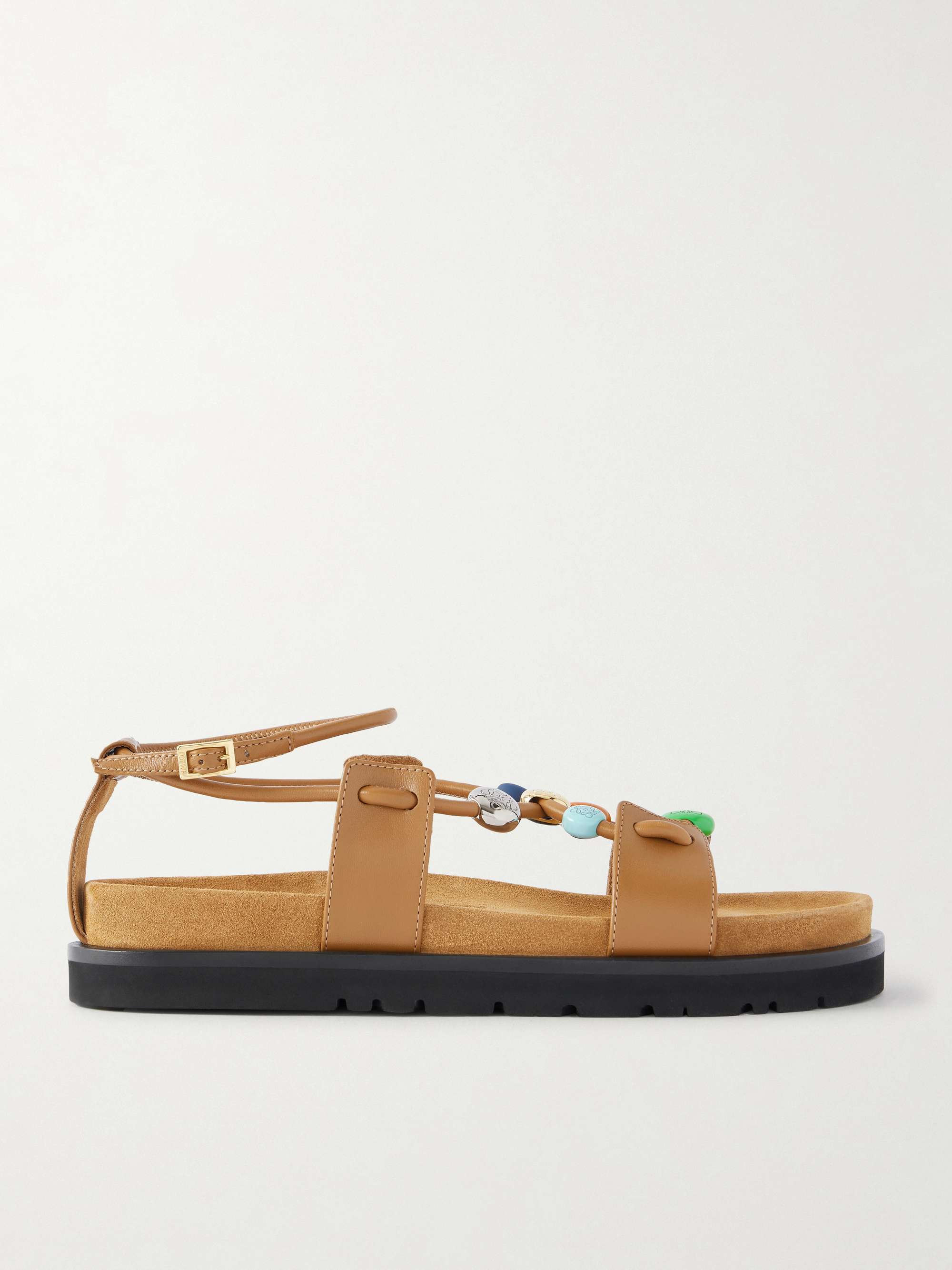 + Paula's Ibiza Pebble Beads Fussbett Suede Sandals