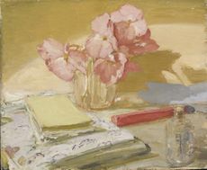 Begonias, by Sir William Nicholson, was 'painted with an urge in an all-night sitting after a perfect dinner.'