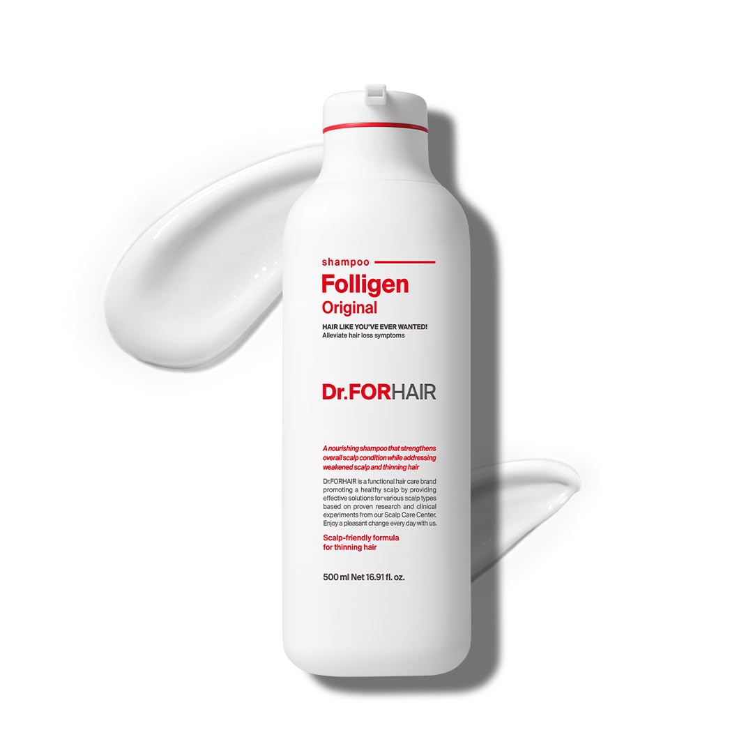 Dr.forhair Folligen Shampoo | Korean Hair Care | Clarifying, Anti Dandruff, Scalp | for Hair Thickening &amp;amp; Fuller Looking, 16.91 Fl Oz