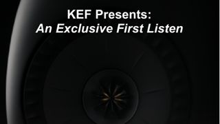 KEF teaser image of a speaker shrouded in shadows