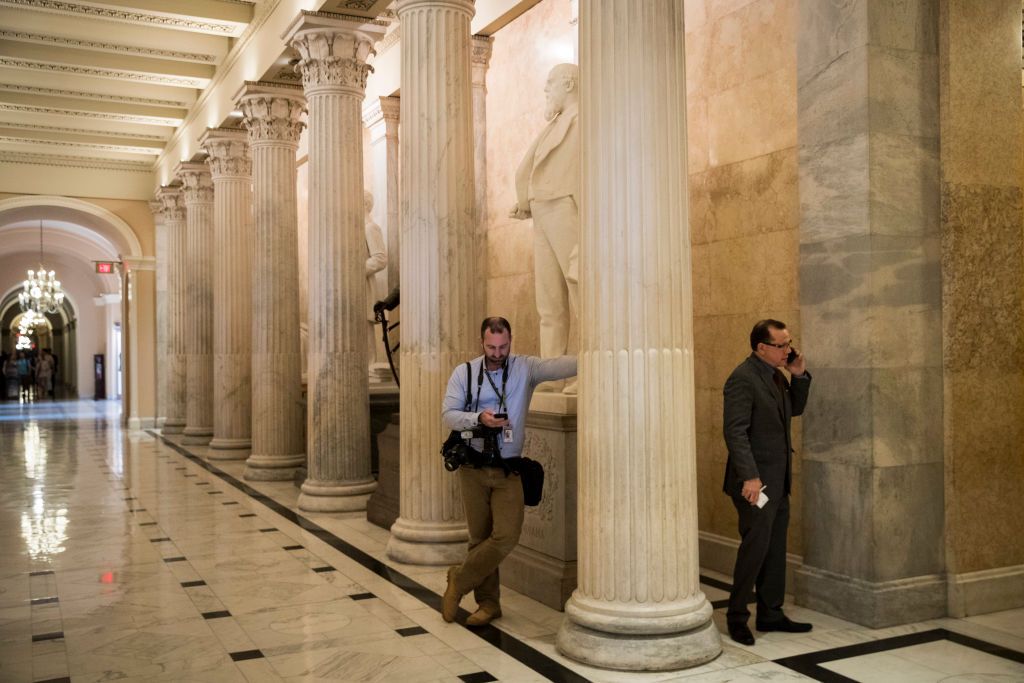 Journalists on Capitol Hill. 