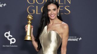 Demi Moore attends the 2025 Golden Globes