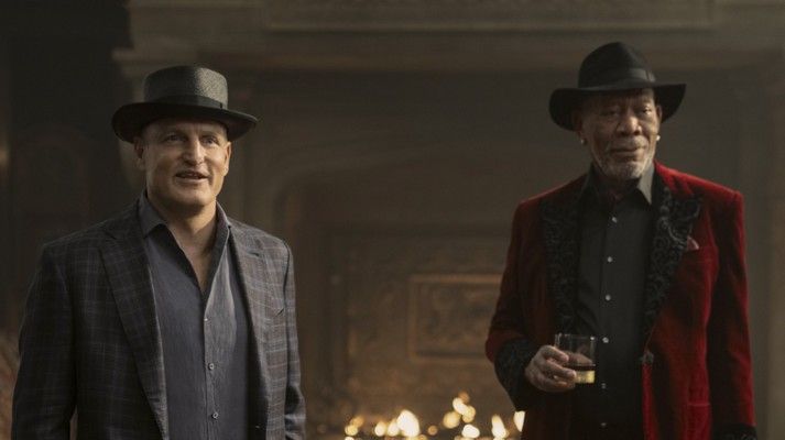 Woody Harrelson and Morgan Freeman in Now You See Me: Now You Don't