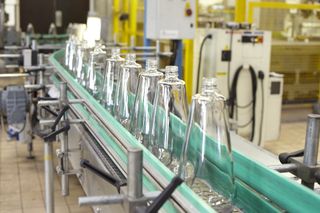 Glass bottles at Lava Lamp Factory