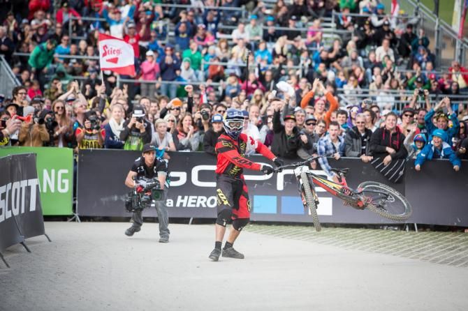 Steve Smith was delighted after his win in Leogang