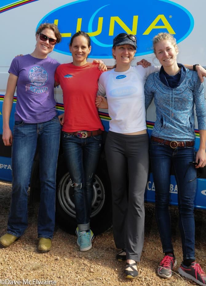 Luna Pro Team (L to R): Georgia Gould, Katerina Nash, Catharine Pendrel, and Mabhalie Rochette